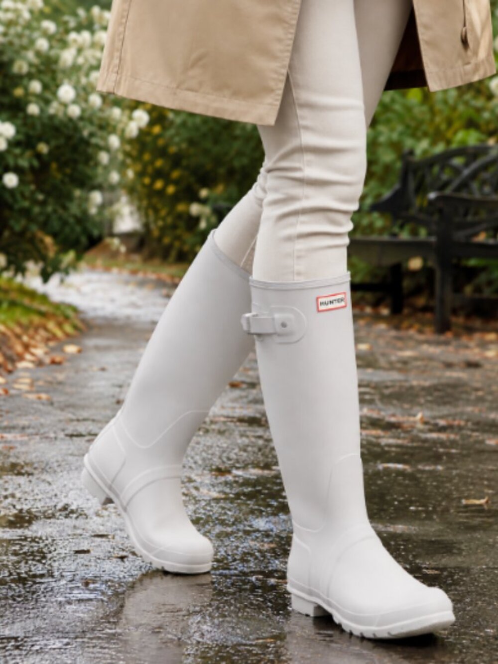 new HUNTER Original Tall Rain Boots Light Grey 10TM5 269 - Picture 11 of 11